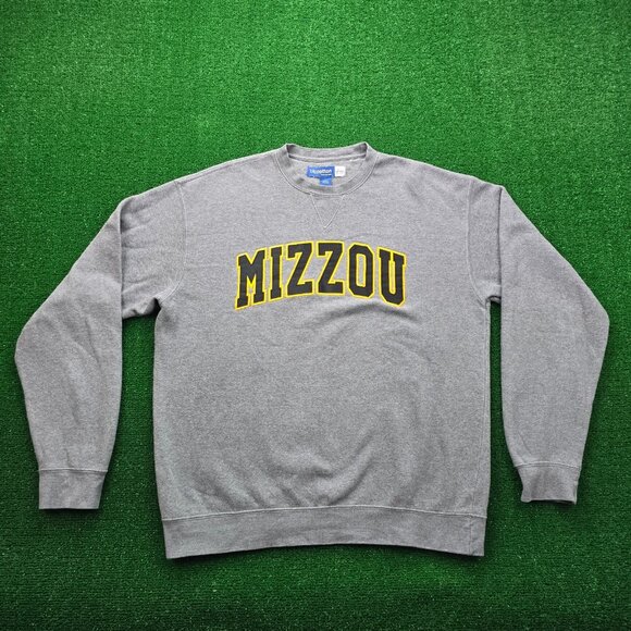 Missouri Tigers Sweatshirt Mens Large Gray Crewneck Pullover Mizzou NCAA College - Picture 1 of 7